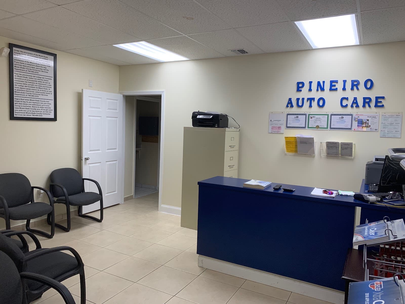 The work floor at Pineiro Auto Care